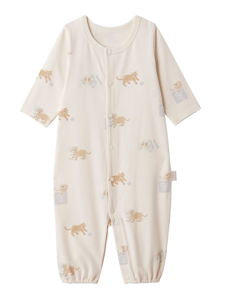 【SALE／30%OFF】gelato pique 【BABY】新生児プレイフルキャット柄2wayオール ジェラートピケ マタニティウェア・ベビー用品 ベビー肌着・新生児服 ピンク ホワイト【送料無料】