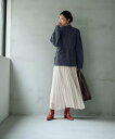 STYLE DELI シフォンジョーゼットプリーツスカート スタイルデリ スカート ロング・マキシスカート ブルー ブラウン ホワイト【送料無料】