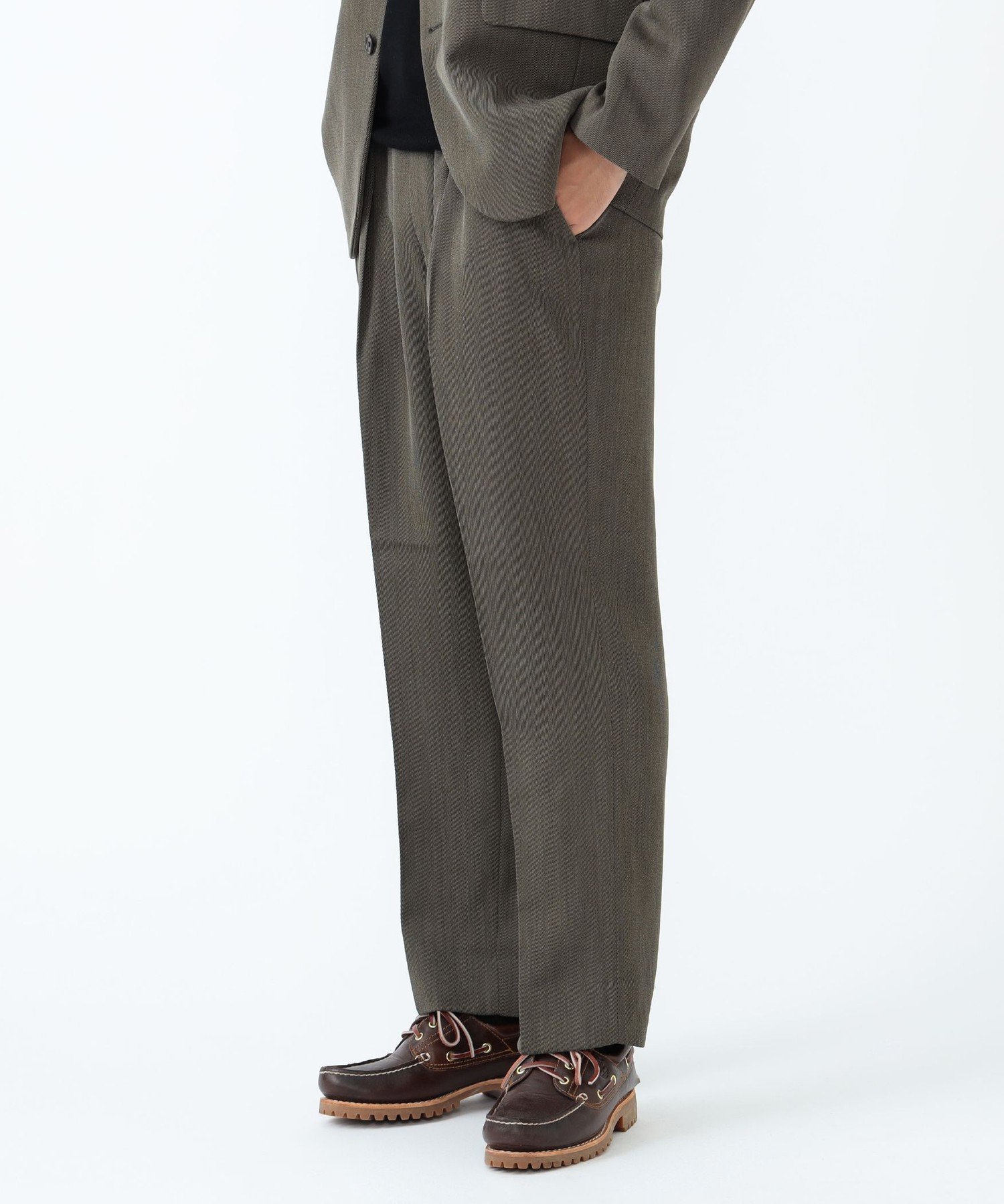 【SALE／60%OFF】BEAMS HEART MEN ヴィンテージ リラックス スラックス(S~XL・セットアップ対応) ビームス アウトレット パンツ スラックス・ドレスパンツ グリーン【送料無料】