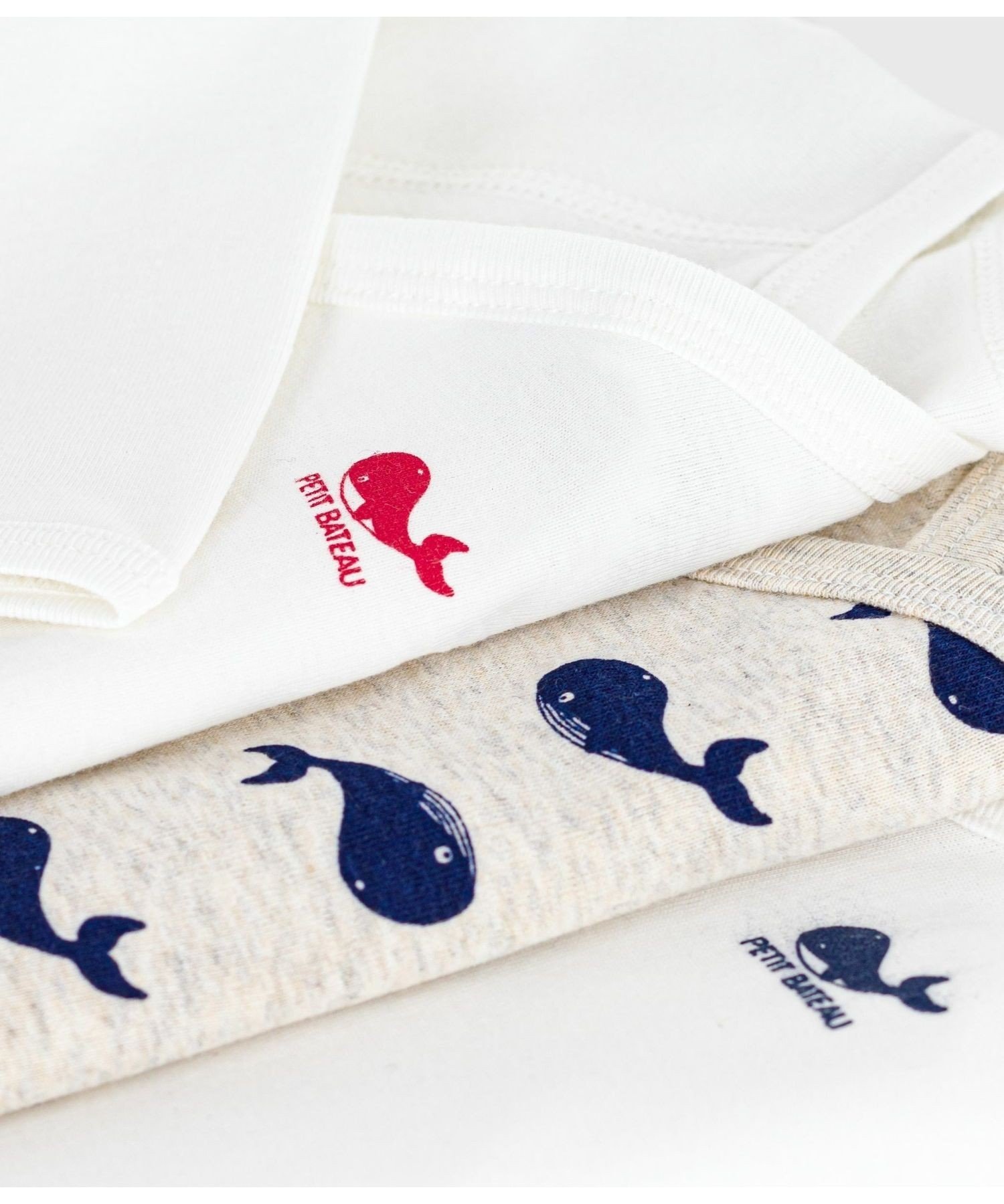 PETIT BATEAU 長袖あわせボディ3枚組 プチバトー マタニティウェア・ベビー用品 ベ...