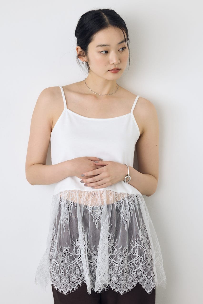 AZUL BY MOUSSY インナーレースキャミソール アズールバイマウジー トップス キャミソール ブラック ホワイト