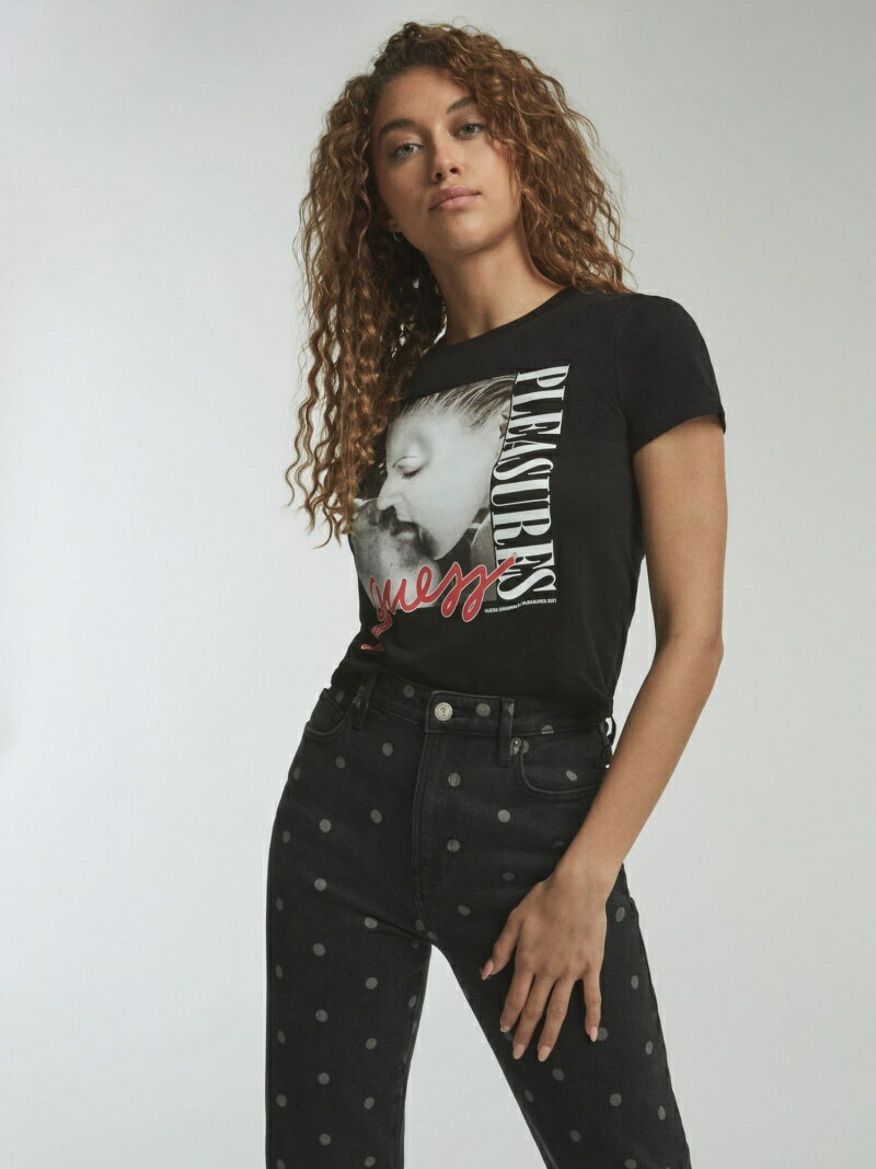 【SALE／60%OFF】GUESS (W)Go Pleasures Kiss Baby Tee ゲス トップス カットソー・Tシャツ ブラック