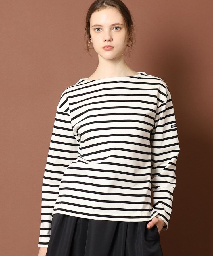 【SALE／20%OFF】DRESSTERIOR ALBINIオーガニックコットンボーダーTシャツ ドレステリア トップス カットソー・Tシャツ ホワイト【送料無料】のサムネイル