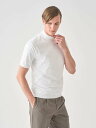 JOHN SMEDLEY モックネック半袖コットンニットTシャツ | ARBER | 30G MODERN FIT ジョンスメドレー トップス ニット ホワイト...