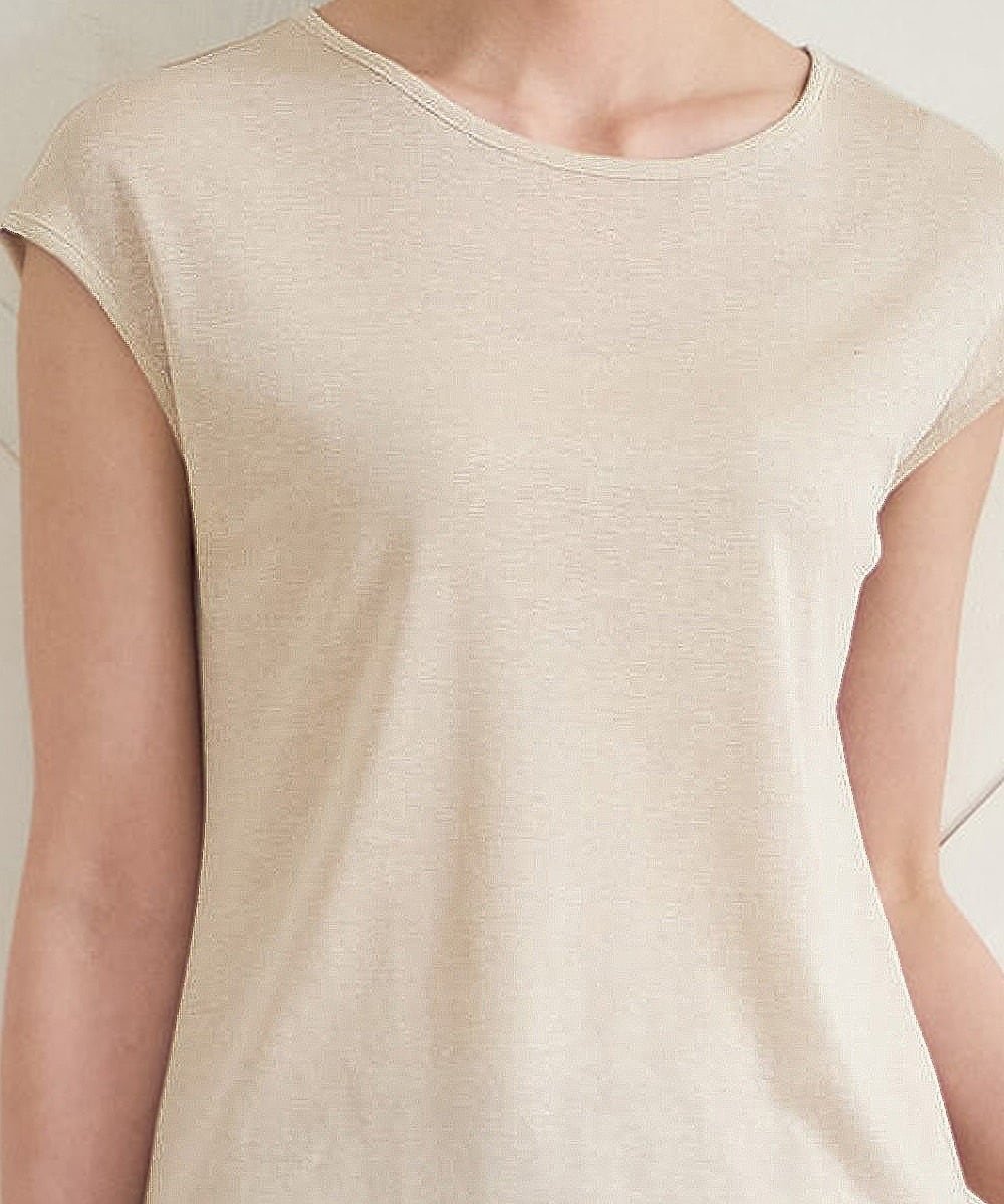 （小さいサイズ） ラメフライスカットソー メゾンドゥサンク トップス カットソー・Tシャツ ベージュ