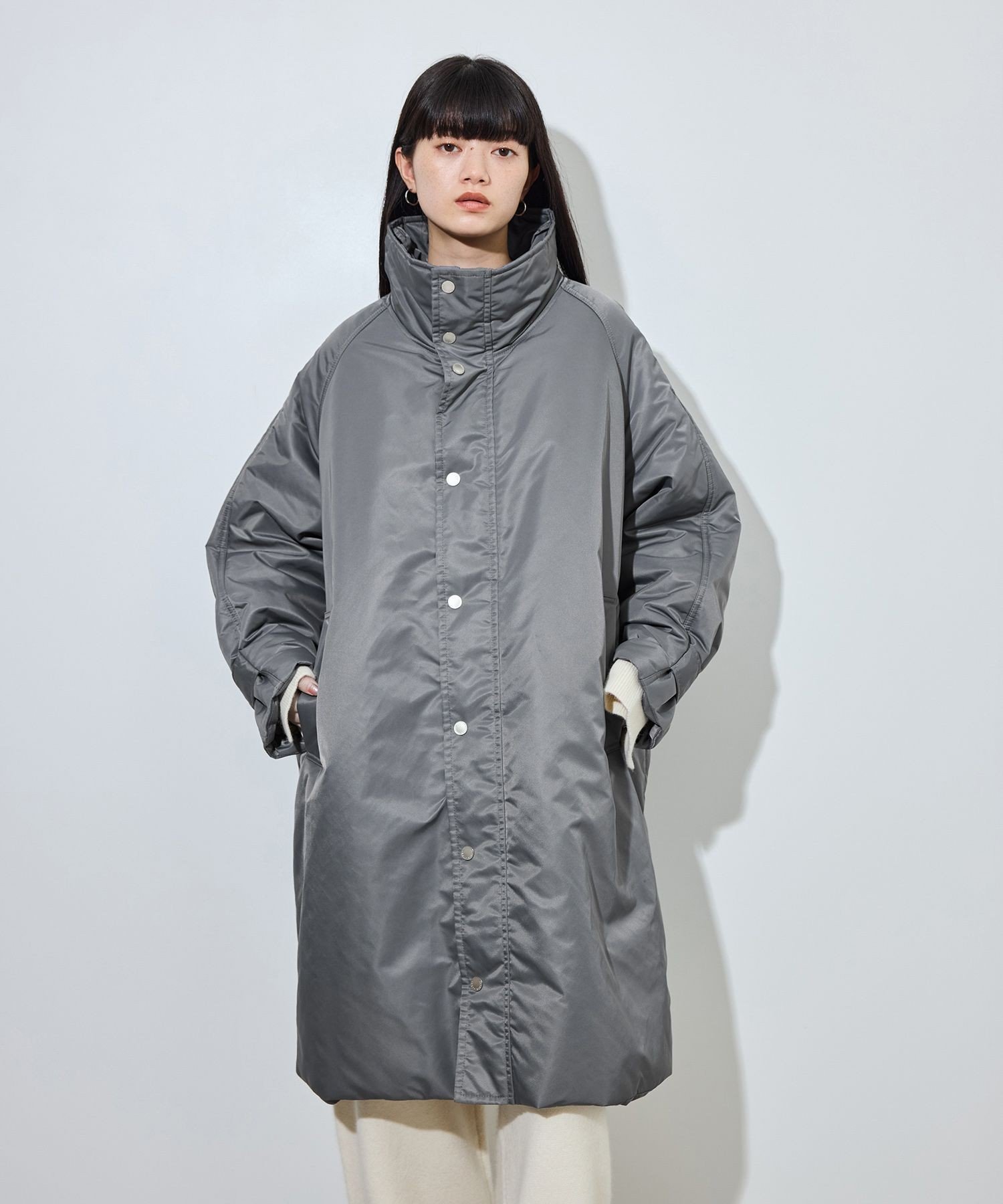 【upper hights for ADAM ET ROPE'】別注 THE U-BENCH COAT アダムエロペ ジャケット・アウター ナイロンジャケット グレー ブラック