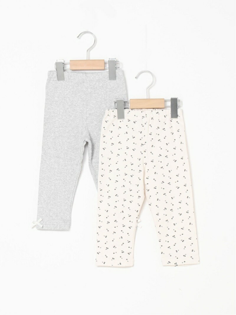 【SALE／50%OFF】petit main GIRLSレギンスセット(7分丈) ナルミヤオンライン パンツ その他のパンツのサムネイル