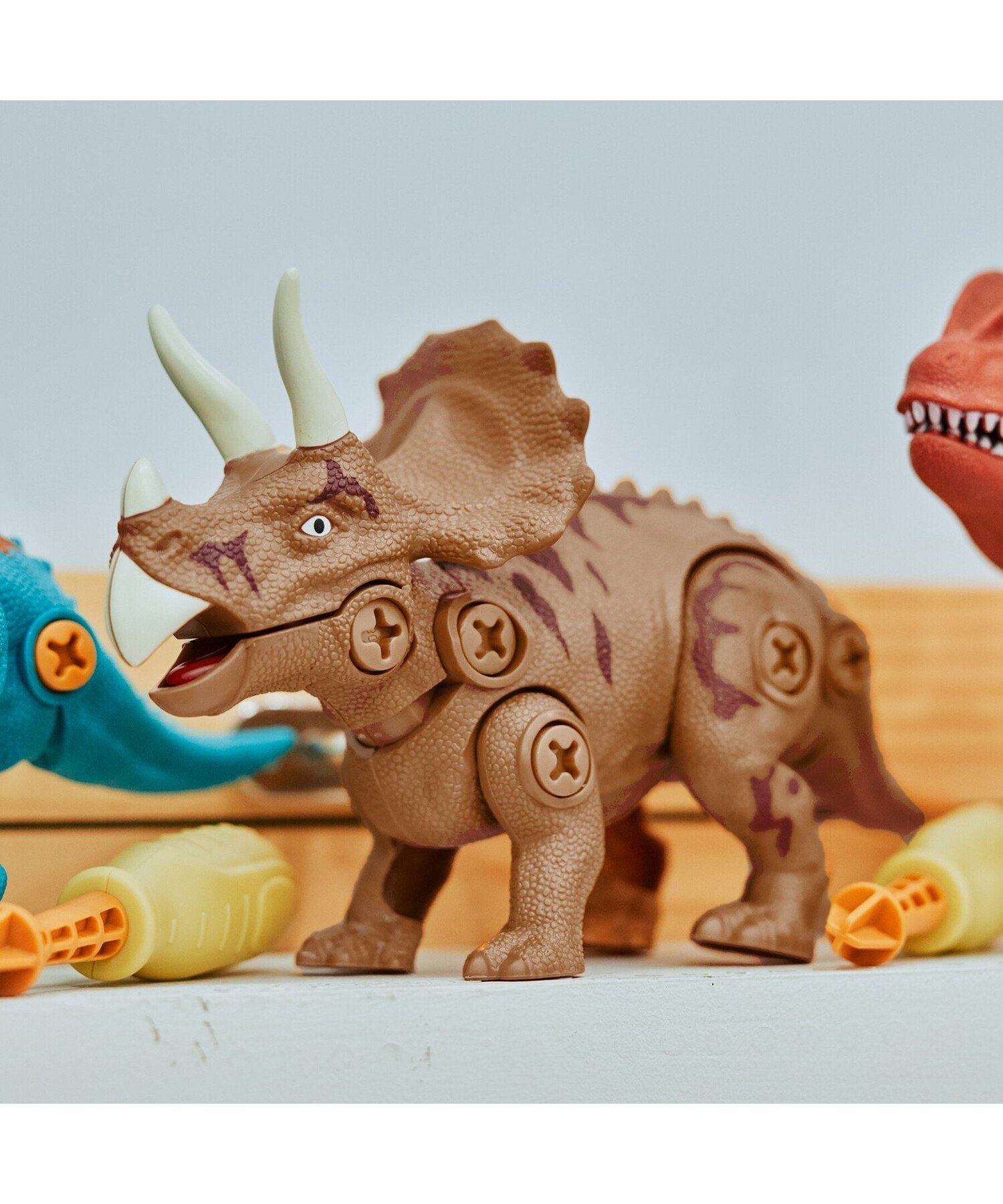 F.O.TOYBOX DIY TOY DINOS エフオーオンラインストア マタニティウェア・ベビー用品 その他のベビーグッズ ベージュ ブルー レッド グリーン 1