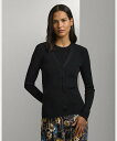 【SALE/50%OFF】LAUREN RALPH LAUREN リブド Vネック カーディガン ラルフローレン トップス カーディガン ブラック【送料無料】
