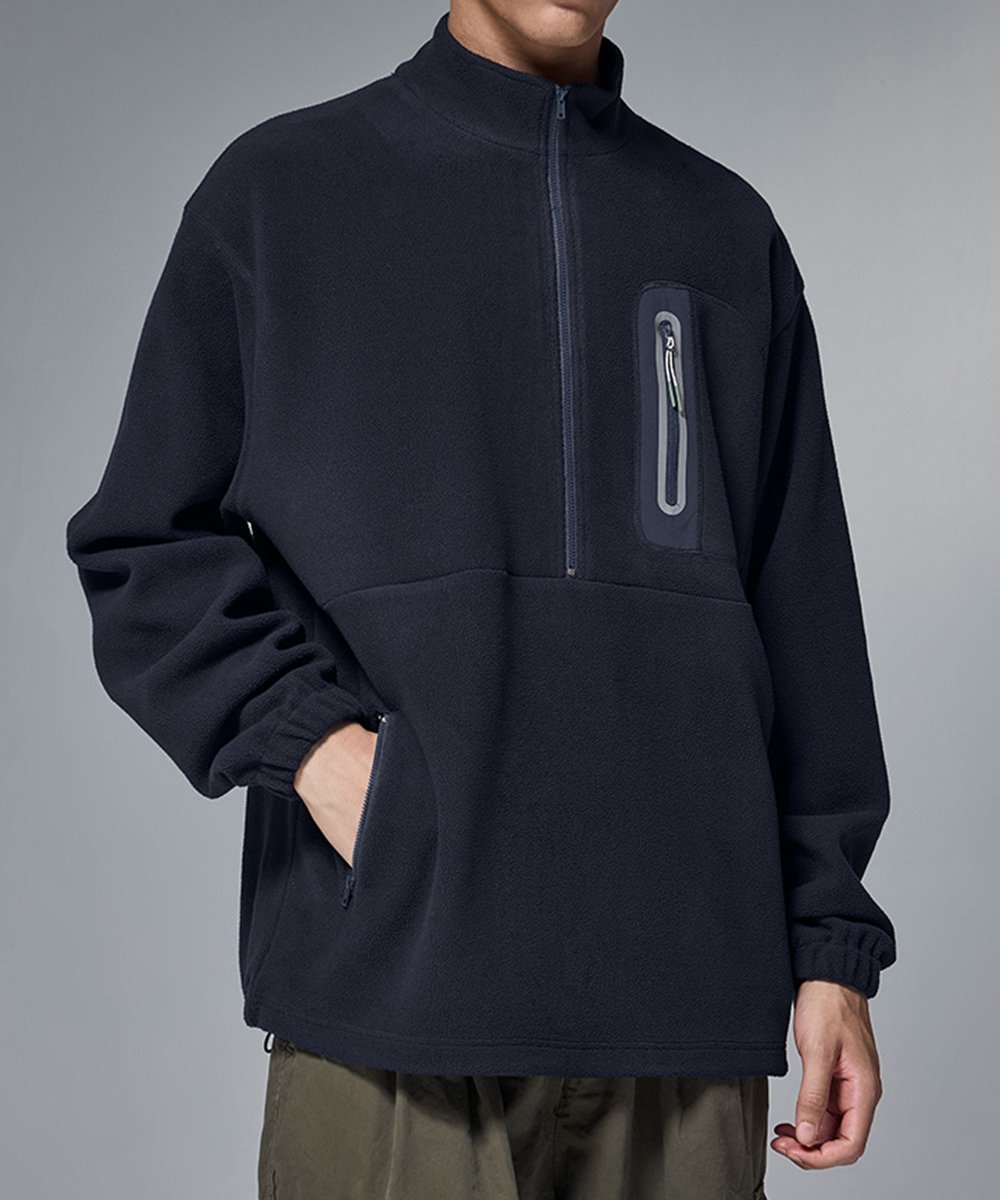 【SALE／20%OFF】R. R./(M)Tech Zip Fleece Loose Jacket レアセル トップス その他のトップス レッド ネイビー【送料無料】