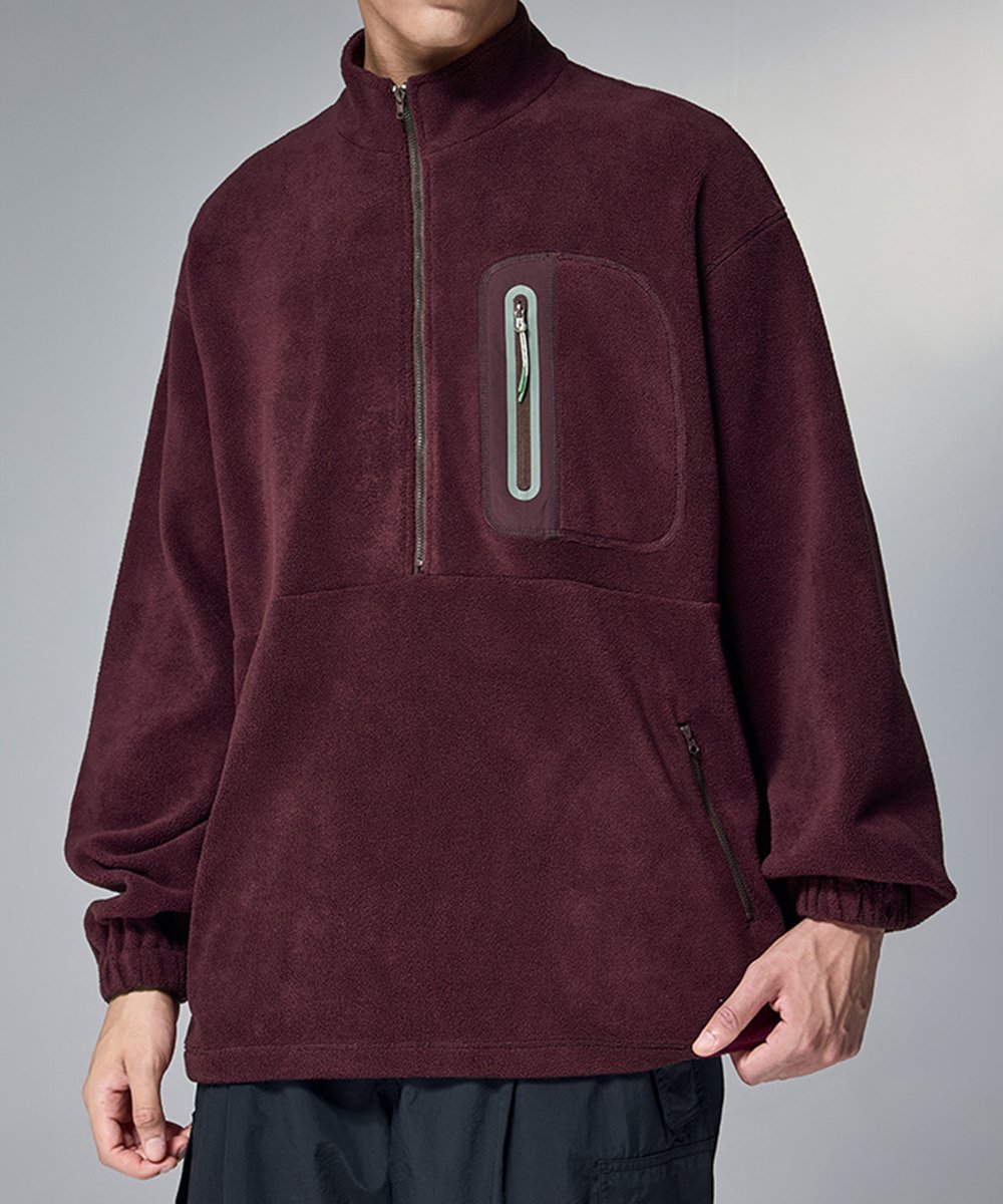 【SALE／20%OFF】R. R./(M)Tech Zip Fleece Loose Jacket レアセル トップス その他のトップス レッド ネイビー【送料無料】