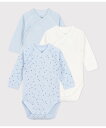 PETIT BATEAU 長袖あわせボディ3枚組 プチバトー マタニティウェア・ベビー用品 ベビー肌着・新生児服【送料無料】