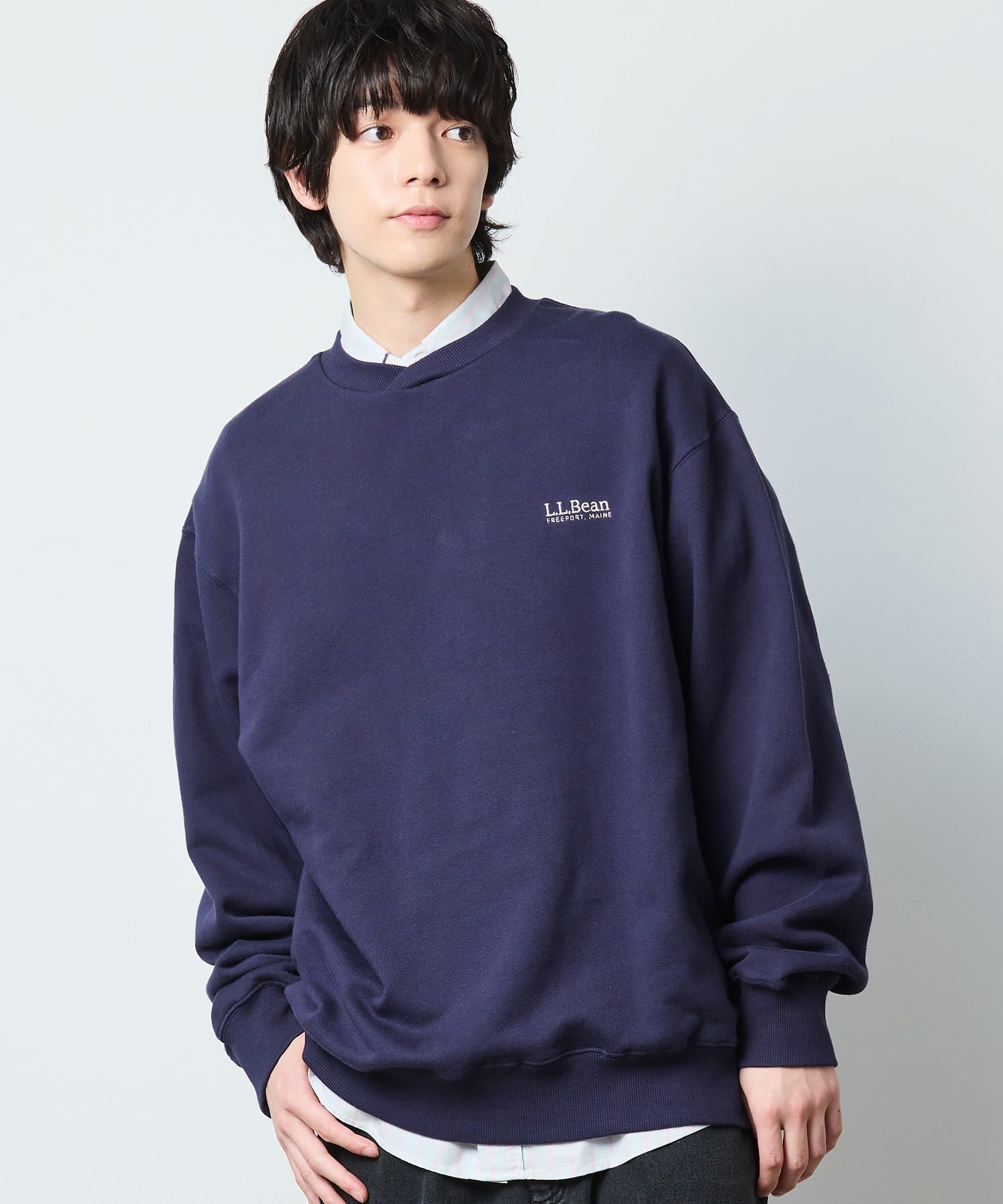 【JAPAN EDITION】スミスフィールド・クルーネック・スウェットシャツ エルエルビーン トップス スウェット・トレーナー グレー ピンク ブラック パープル ネイビー