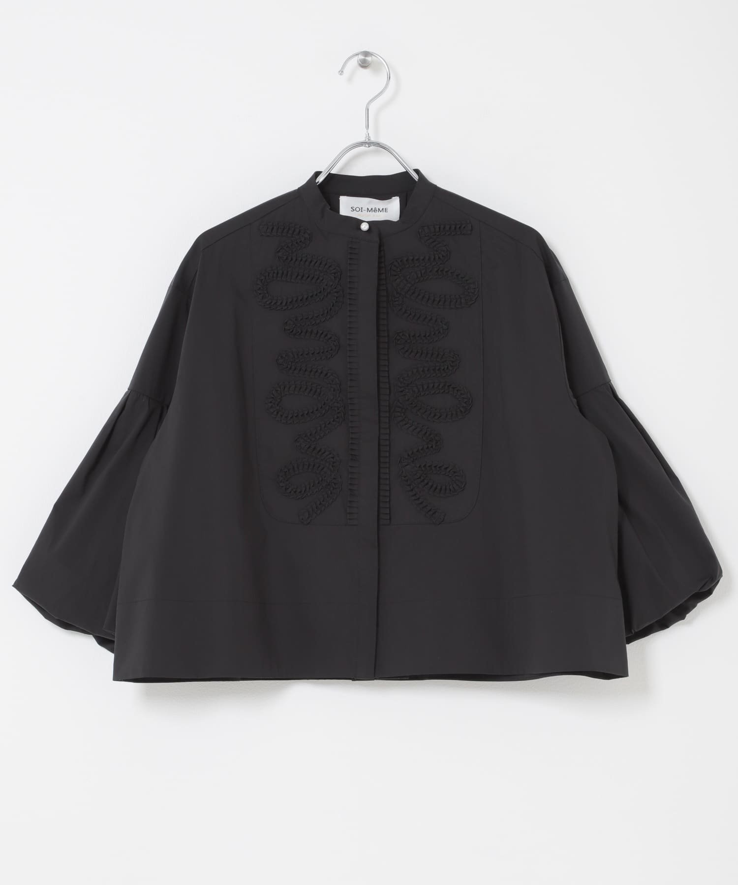 ROSSO MARILYN MOON DIAMOND TUCK EMBROIDERY BLOUSE アーバンリサーチロッソ トップス シャツ・ブラウス ブラック ホワイト