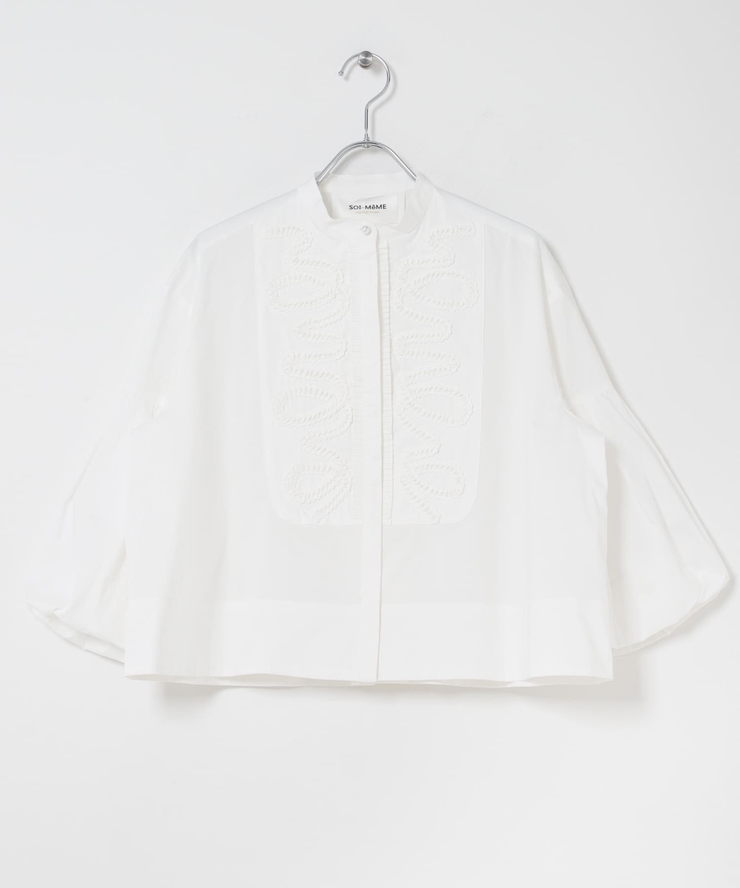 ROSSO MARILYN MOON DIAMOND TUCK EMBROIDERY BLOUSE アーバンリサーチロッソ トップス シャツ・ブラウス ブラック ホワイト
