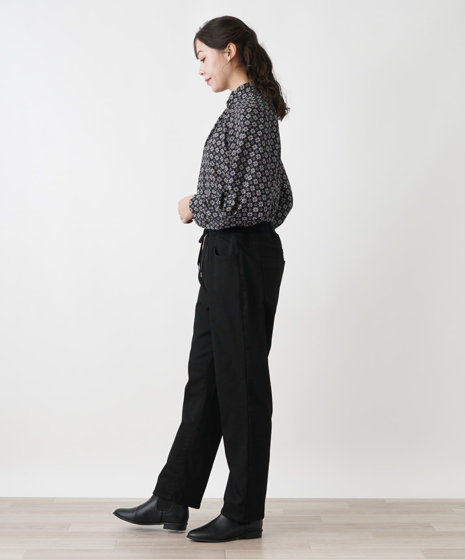 Leilian PLUS HOUSE あったか裏起毛デニム【L JEANS】 レリアン プラスハウス パンツ ジーンズ・デニムパンツ ブラック