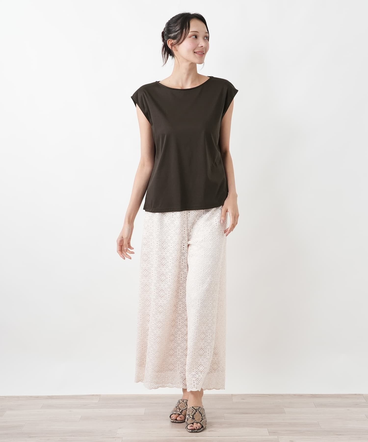 Leilian PLUS HOUSE カットソー レリアン プラスハウス トップス カットソー・Tシャツ ネイビー