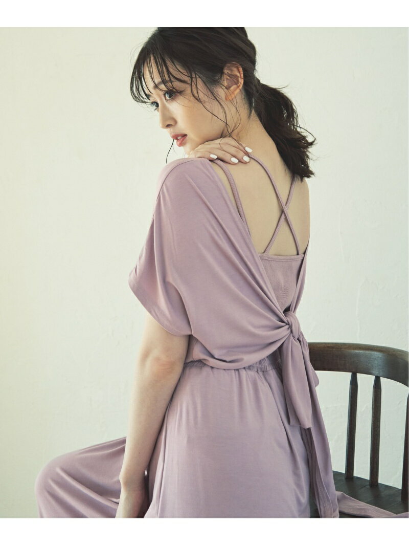 【SALE／50%OFF】IKKA LOUNGE リボンツカイワンピース イッカ ワンピース・ドレス ワンピース ピンク ..