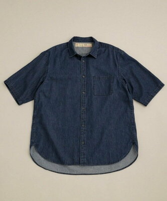 【SALE/40%OFF】LB.03 Section LB.03/デニムレギュラーカラーギャザーシャツ ナノユニバース トップス シャツ・ブラウス ブルー【送料無料】