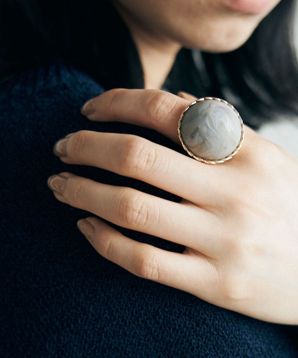 marjour MARBLE CIRCLE RING マージュール アクセサリー・腕時計 リング・指輪 グレー