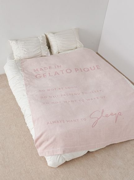 楽天Rakuten Fashiongelato pique Sleep 【Sleep】ロゴデザイン 今治タオルケット ジェラートピケ インテリア・生活雑貨 その他のインテリア・生活雑貨 ピンク ブルー【送料無料】