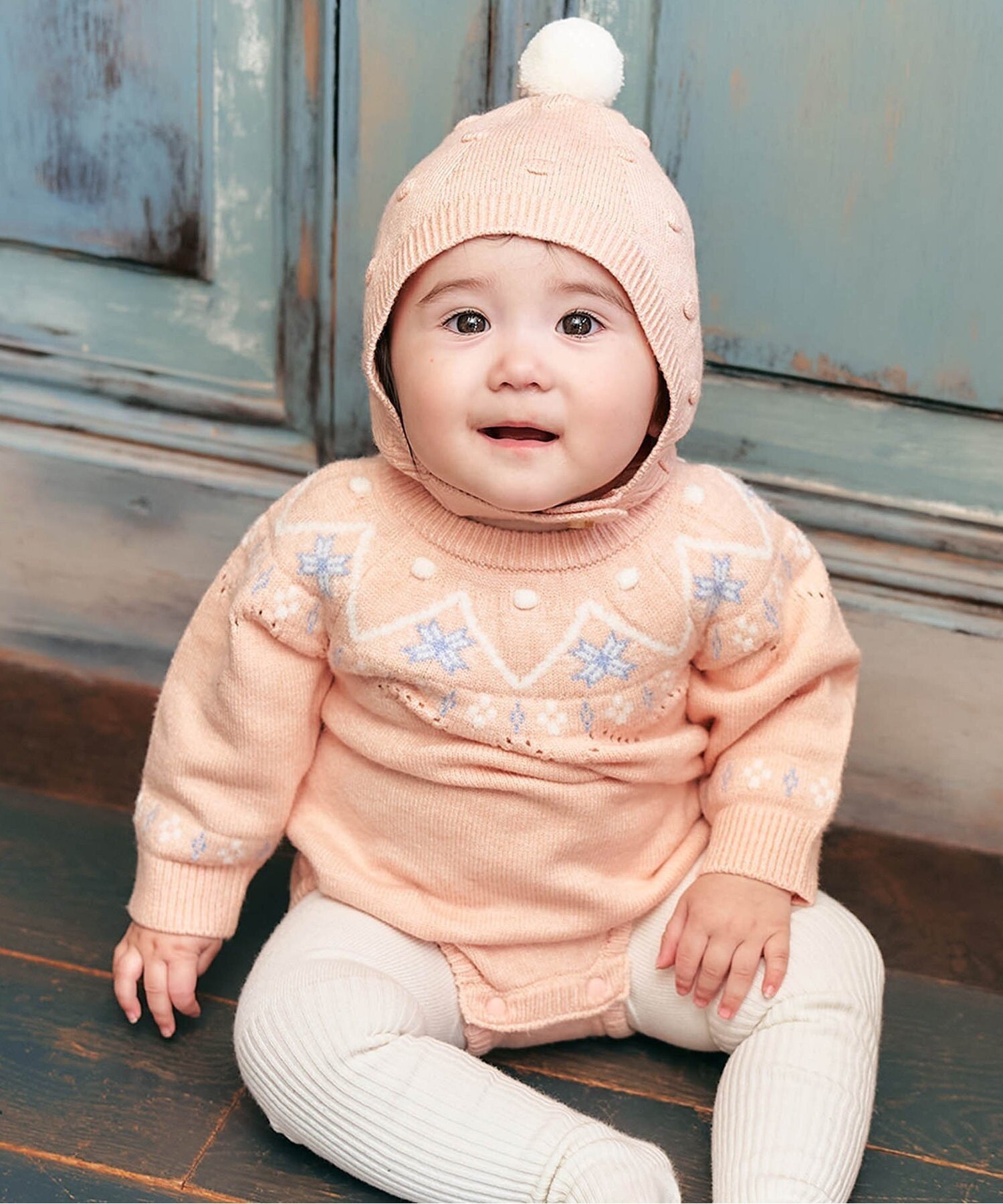 apres les cours ノルディックニットボディースーツ エフオーオンラインストア マタニティウェア・ベビ..