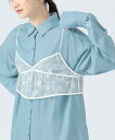 BEAMS HEART WOMEN ビスチェ * ロングスリーブシャツ(セットアイテム) ビームス ハート トップス その他のトップス ブラック ホワイト【送料無料】