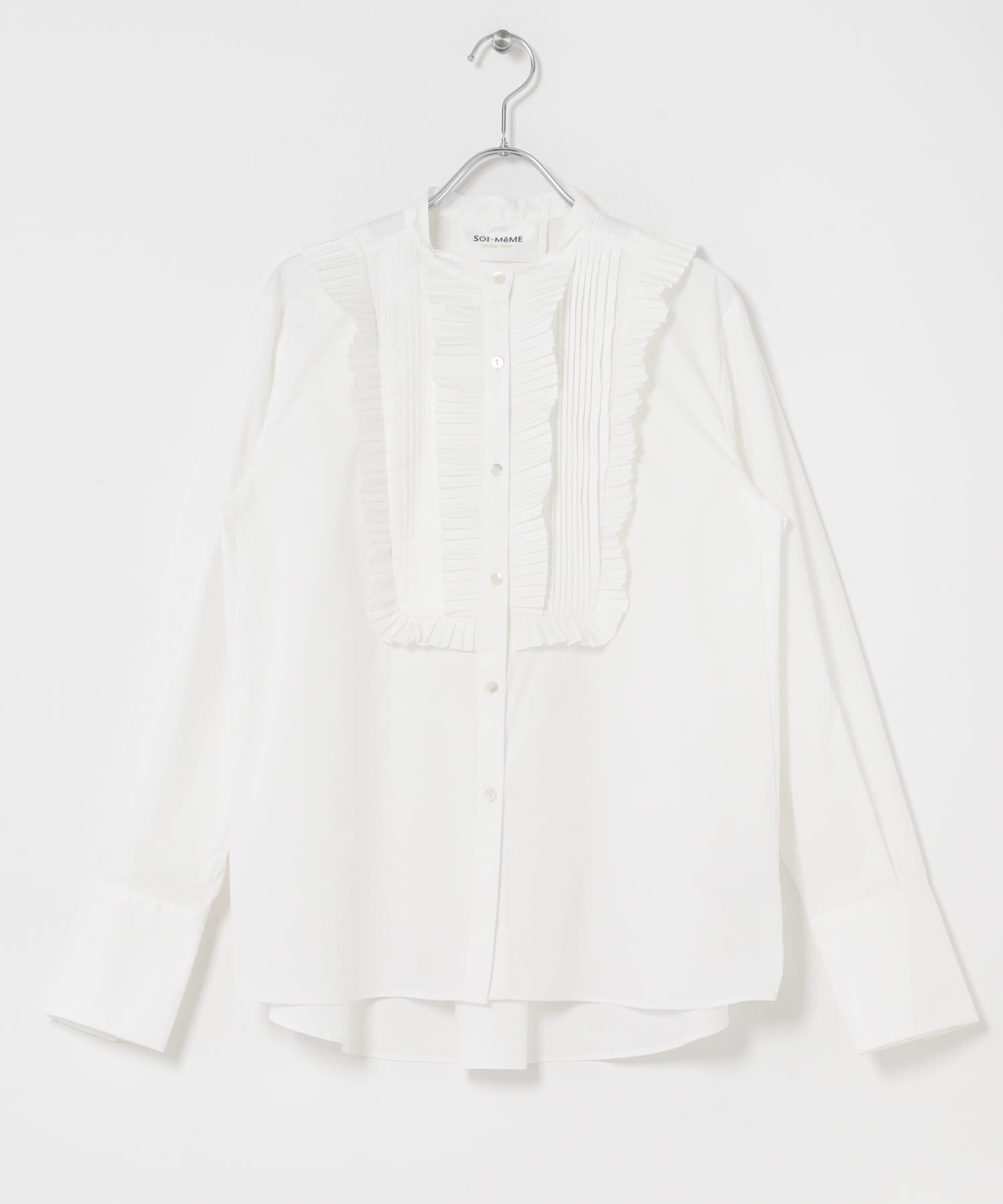 ROSSO MARILYN MOON TUCK PLEATS JABOT BLOUSE アーバンリサーチロッソ トップス シャツ・ブラウス ベージュ ホワイト