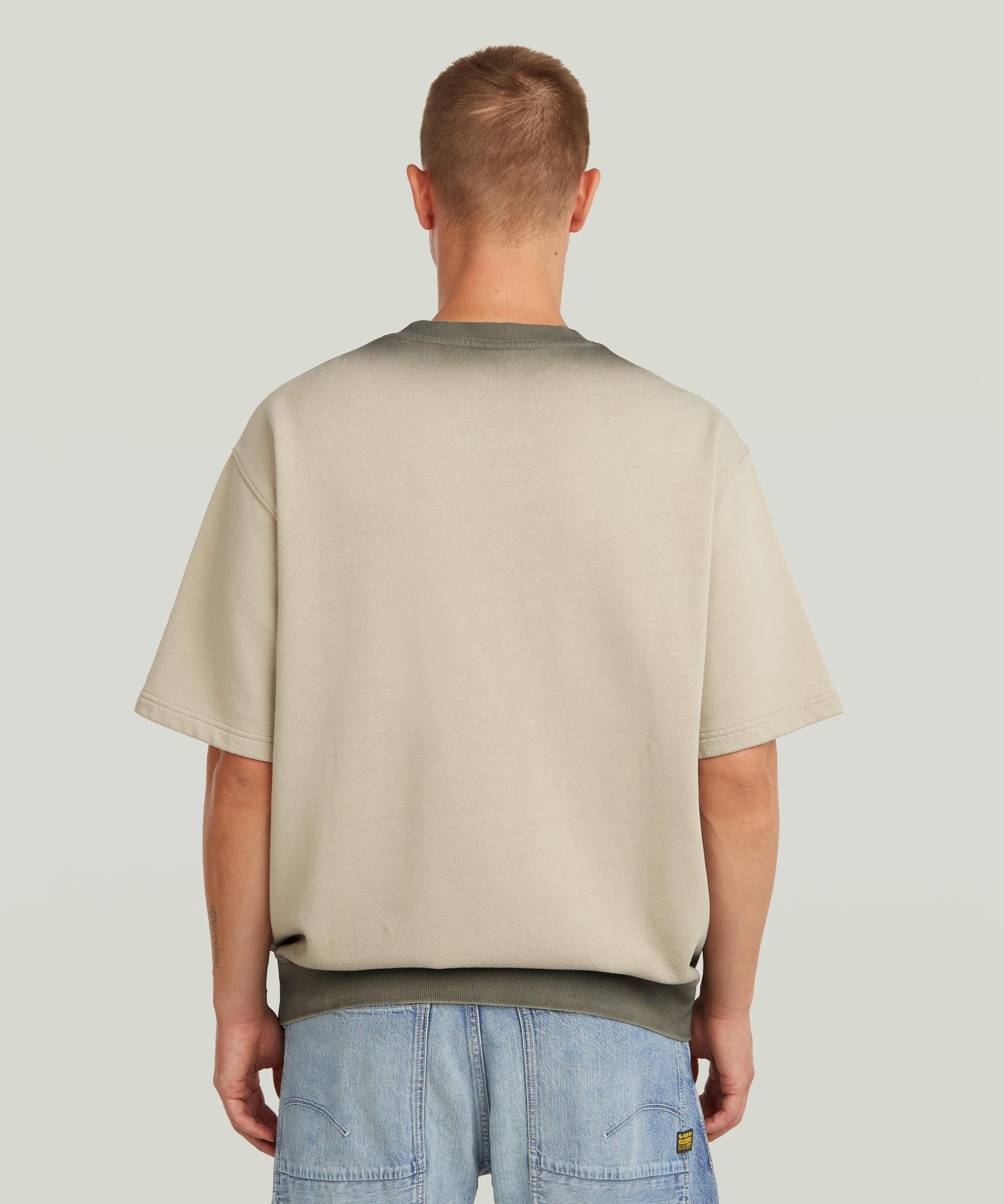 【公式ショップ】Sprayed Relaxed Sweater/スプレー加工リラックスオーバーサイズスウェットTシャツ ジースターロゥ トップス カットソー・Tシャツ グレー