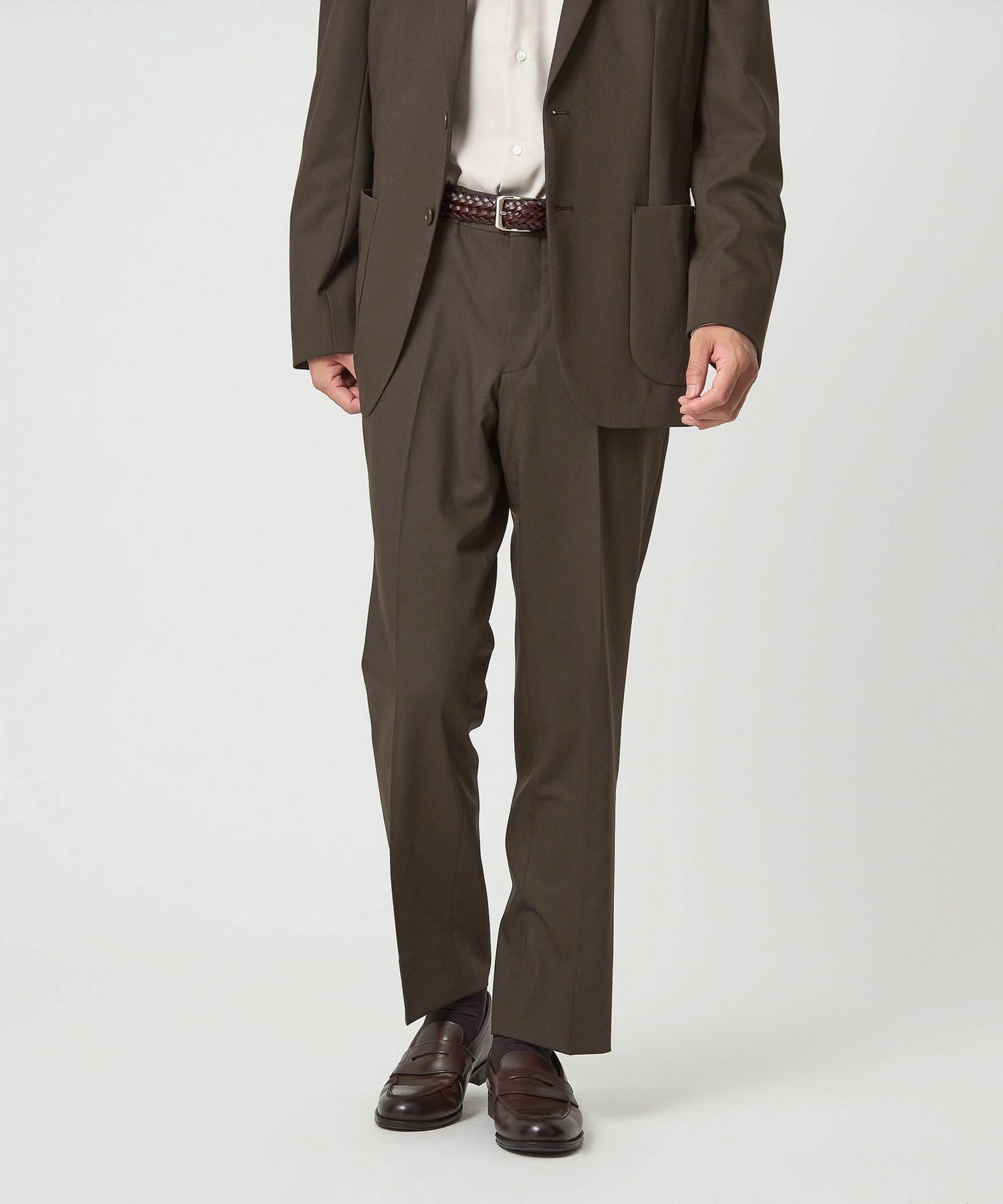 【SALE/50% OFF】UNITED ARROWS green label relaxing A+ TW Color Gabardine Standard Easy Slacks -Washable & Stretch- United Arrows Outlet Pants Slacks Dress Pants Green Brown 【Free Shipping】