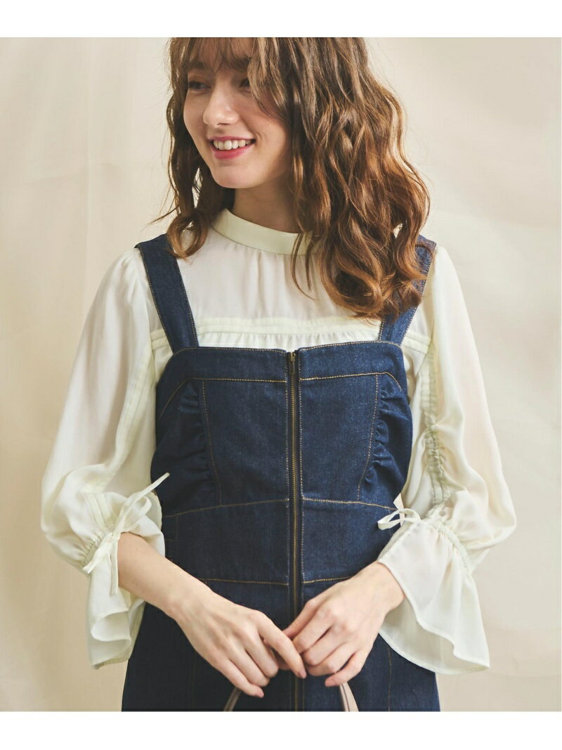 【SALE／70%OFF】Noela ストリングブラウス ノエラ トップス シャツ・ブラウス ネイビー ベージュ ホワイトのサムネイル