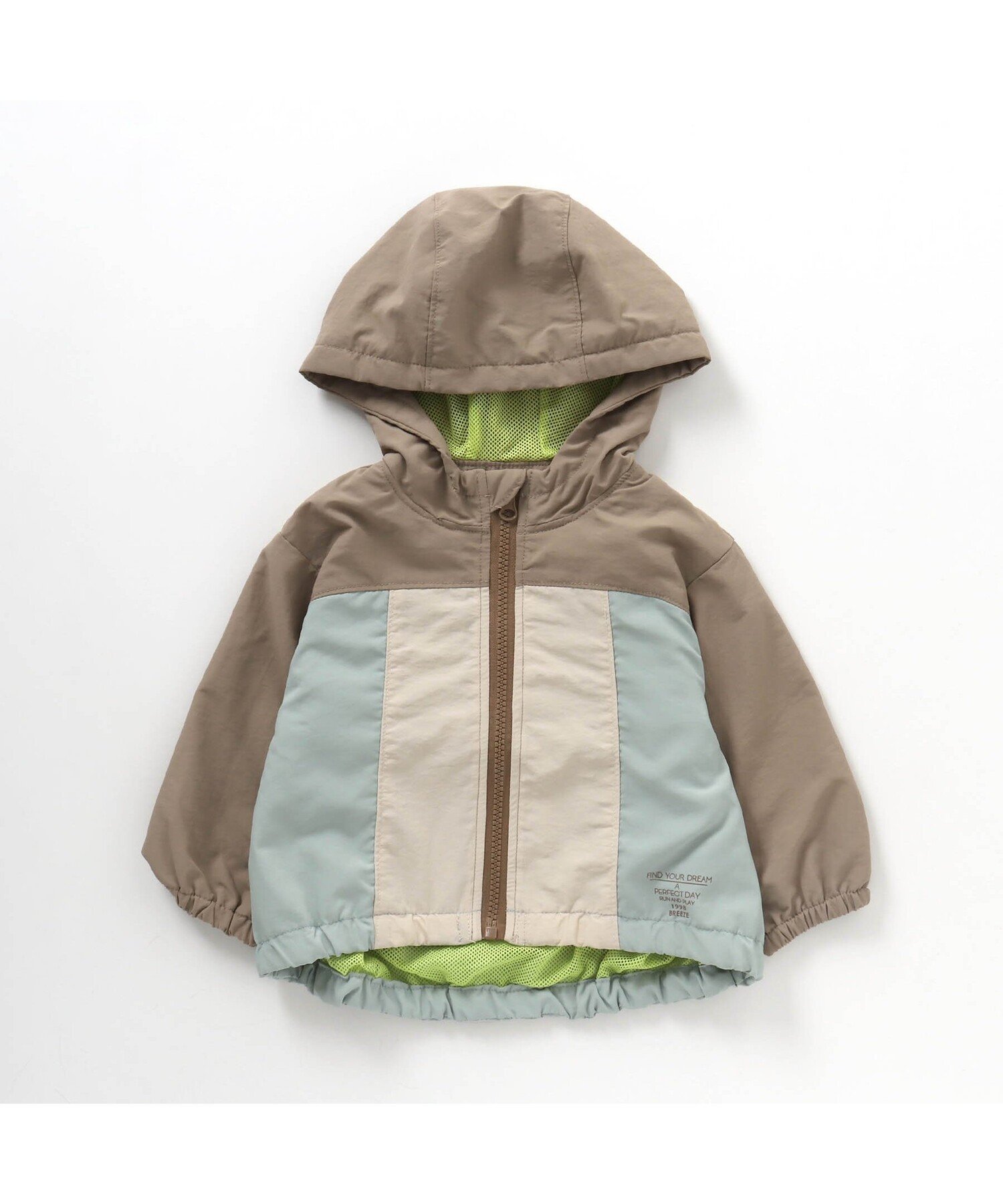 【SALE／50%OFF】BREEZE ベビーウィンドブレーカー エフオーオンラインストア トップス パーカー・フーディー グリーン ピンク ベージュのサムネイル