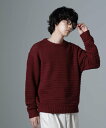 【SALE/30%OFF】NANO universe WEB限定/模様編みクルーネックニット ナノユニバース トップス ニット ブラウン グレー レッド【送料無...