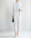 MK MICHEL KLEIN ワイドパンツ/セットアップ対応/洗える エムケーミッシェルクラン パンツ その他のパンツ ネイビー グレー【送料無料】(4)