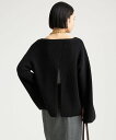 【SALE/52%OFF】BABYLONE バックスリットニットプルオーバー バビロン トップス ニット ブラック ホワイト ブルー【送料無料】(4)
