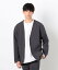 【SALE/10%OFF】COMME CA ISM 【セットアップ対応】綿混ダンボールニット ジャケット コムサイズム ジャケット・アウター ノーカラージャケット グレー ブラック【送料無料】 4,859円