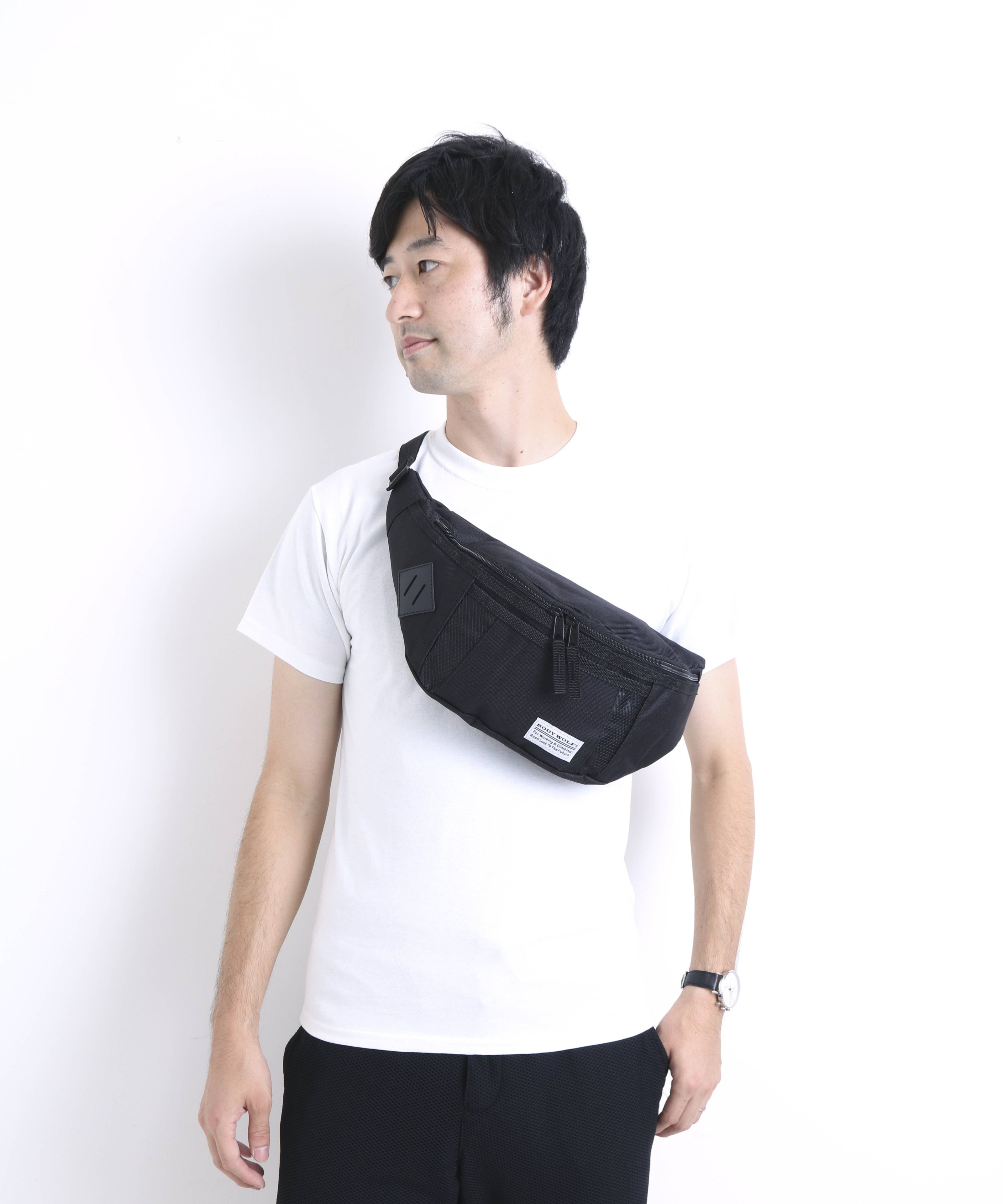 BACKYARD FAMILY BODYWOLF ボディウルフ BW22 ボディバッグ ローラ バッグ ボディバッグ・ウエストポーチ ブラック