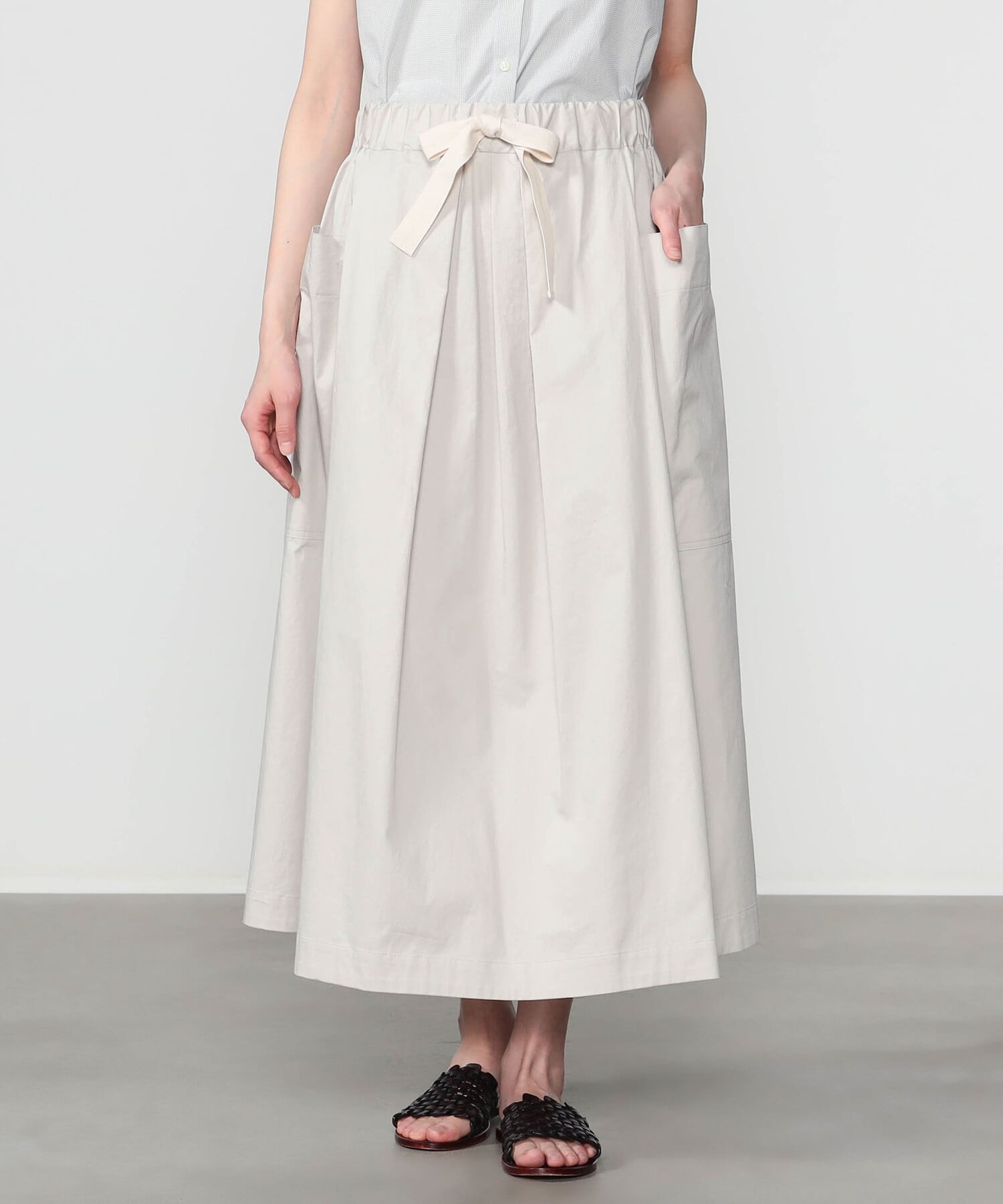 Bshop nicholson & nicholson ｜ ＜別注＞コットンツイル タックスカート WOMEN ビショップ スカート その他のスカート グリーン