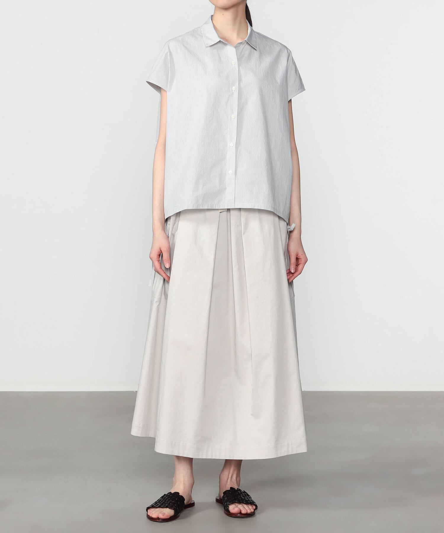 Bshop nicholson & nicholson ｜ ＜別注＞コットンツイル タックスカート WOMEN ビショップ スカート その他のスカート グリーン