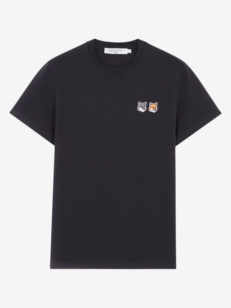 メゾンキツネ Tシャツ メンズ Maison Kitsune TEE-SHIRT DOUBLE FOX HEAD PATCH メゾン キツネ トップス カットソー・Tシャツ ネイビー ホワイト【送料無料】