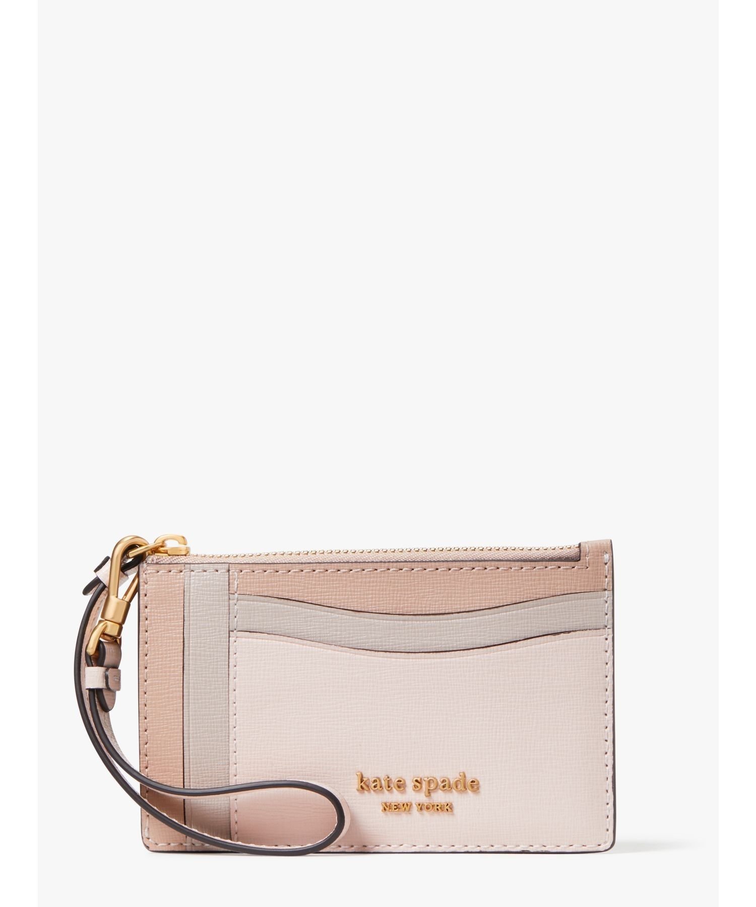 kate spade new york モーガン カラーブロック カード ケース リスレット ケイトスペードニューヨーク 財布・ポーチ・ケース 名刺入れ・カードケース ピンク【送料無料】