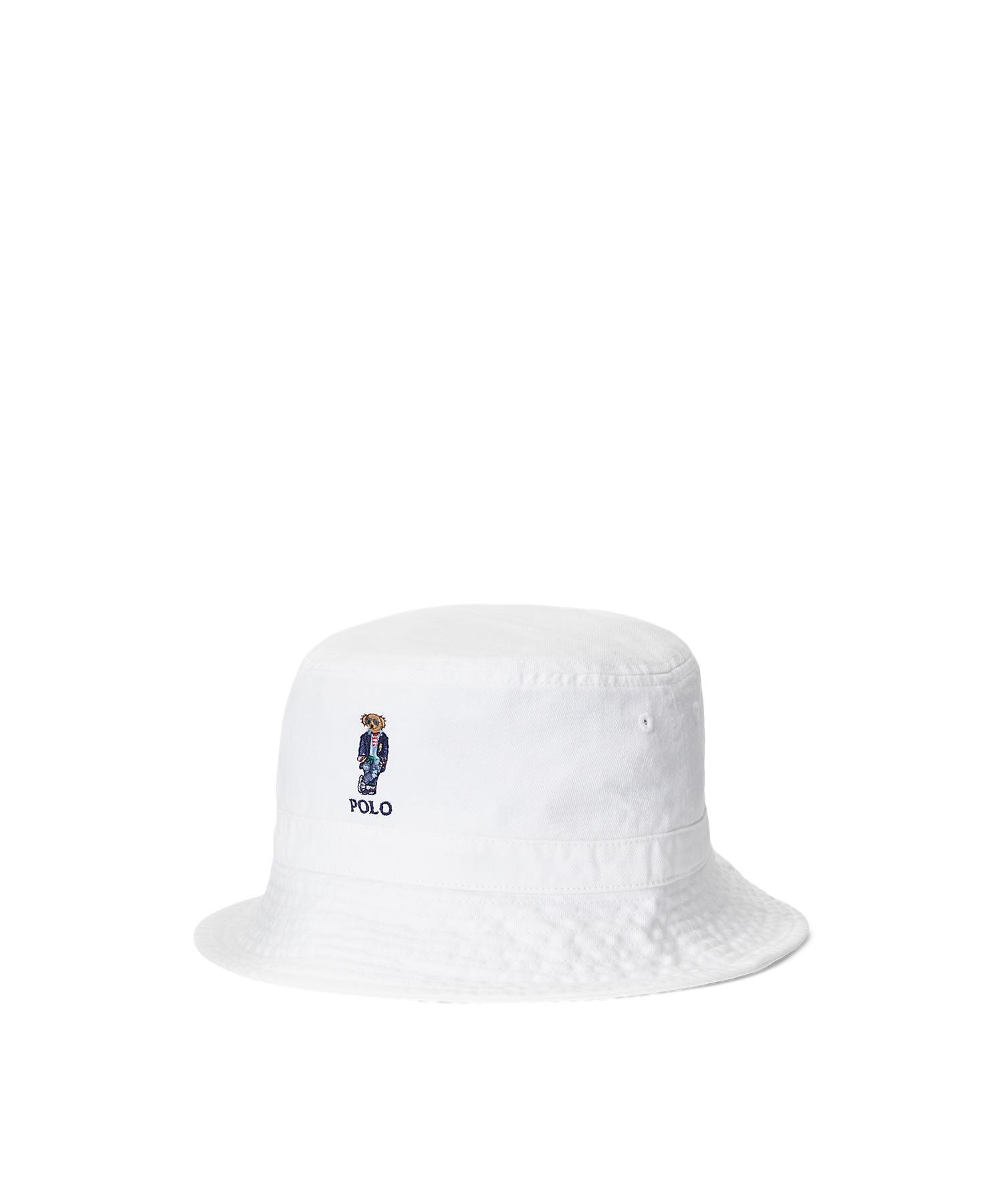 POLO RALPH LAUREN (ボーイズ 8才~20才)Polo ベア コットン ツイル バケット ハット ラルフローレン 帽子 ハット ホワイト【送料無料】