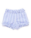 【SALE/30%OFF】BeBe ギンガムフリルカボチャパンツ(80~90cm) ベベ オンライン ストア マタニティウェア・ベビー用品 ベビーボトムス ブルー【送料無料】