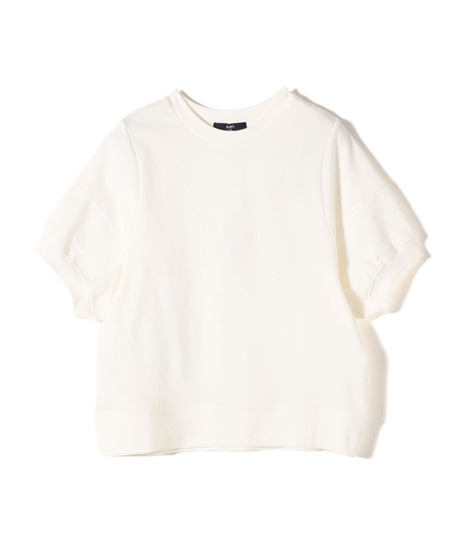 【SALE／50%OFF】SHIPS Colors SHIPS Colors:＜洗濯機可能＞ミニ裏毛 デザインスリーブ トップス シップス トップス カットソー・Tシャツ ベージュ ホワイト ブラック