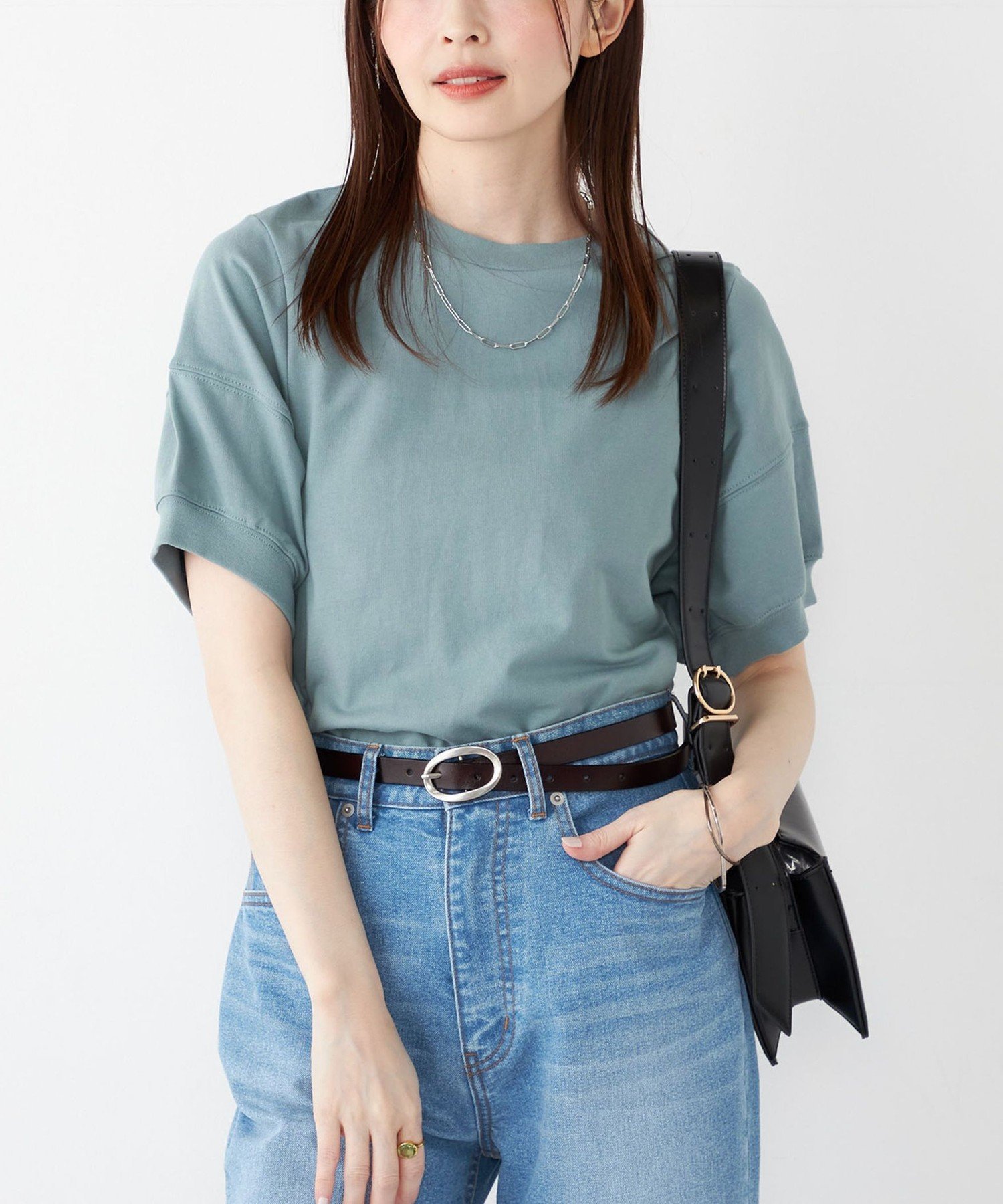 【SALE／40%OFF】SHIPS Colors SHIPS Colors:＜洗濯機可能＞ミニ裏毛 デザインスリーブ トップス シップス トップス カットソー・Tシャツ ベージュ ホワイト ブラックのサムネイル