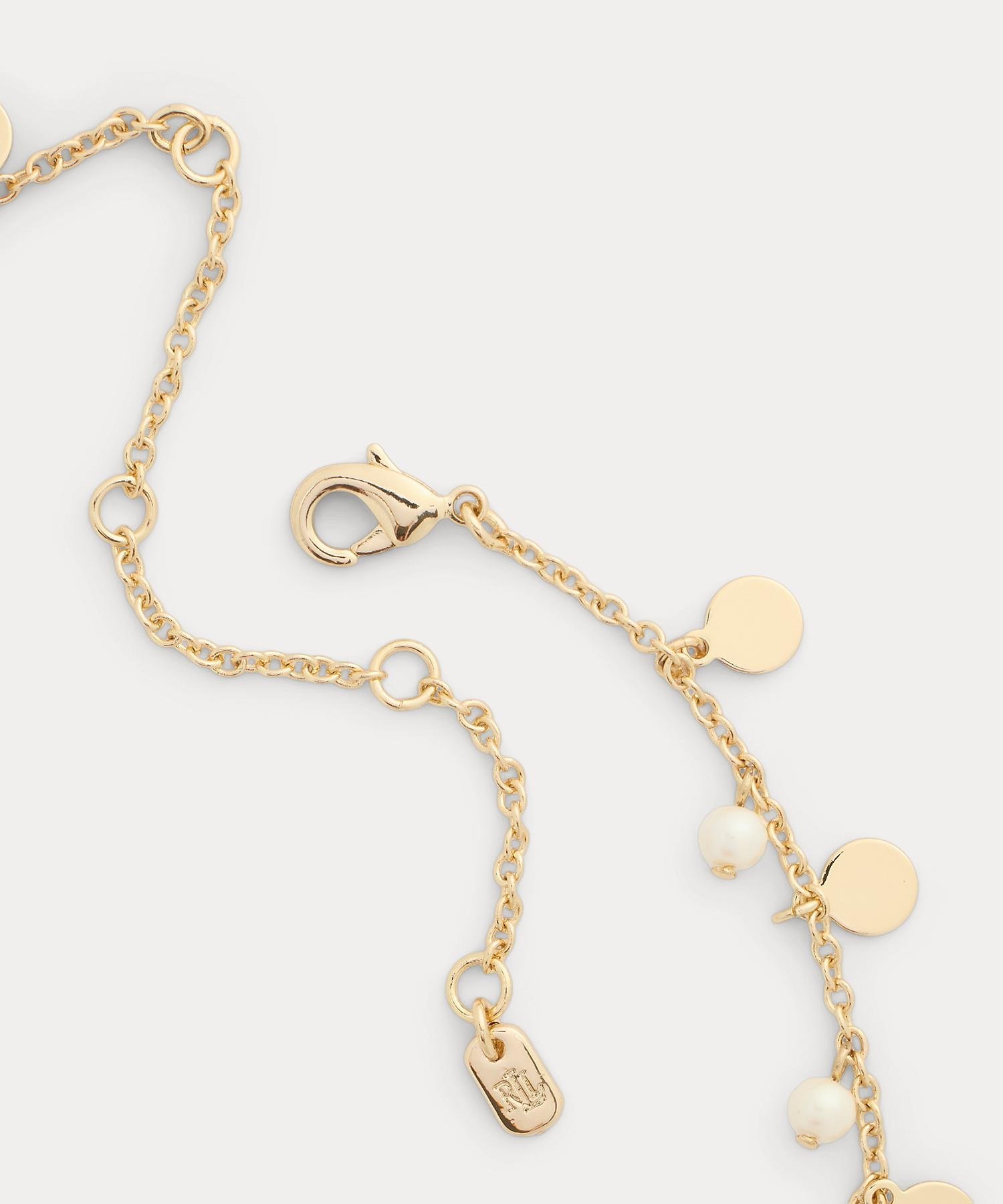 LAUREN RALPH LAUREN ゴールドプレーテッド フェイクパール ネックレス ラルフローレン アクセサリー・腕時計 ネックレス イエロー【送料無料】