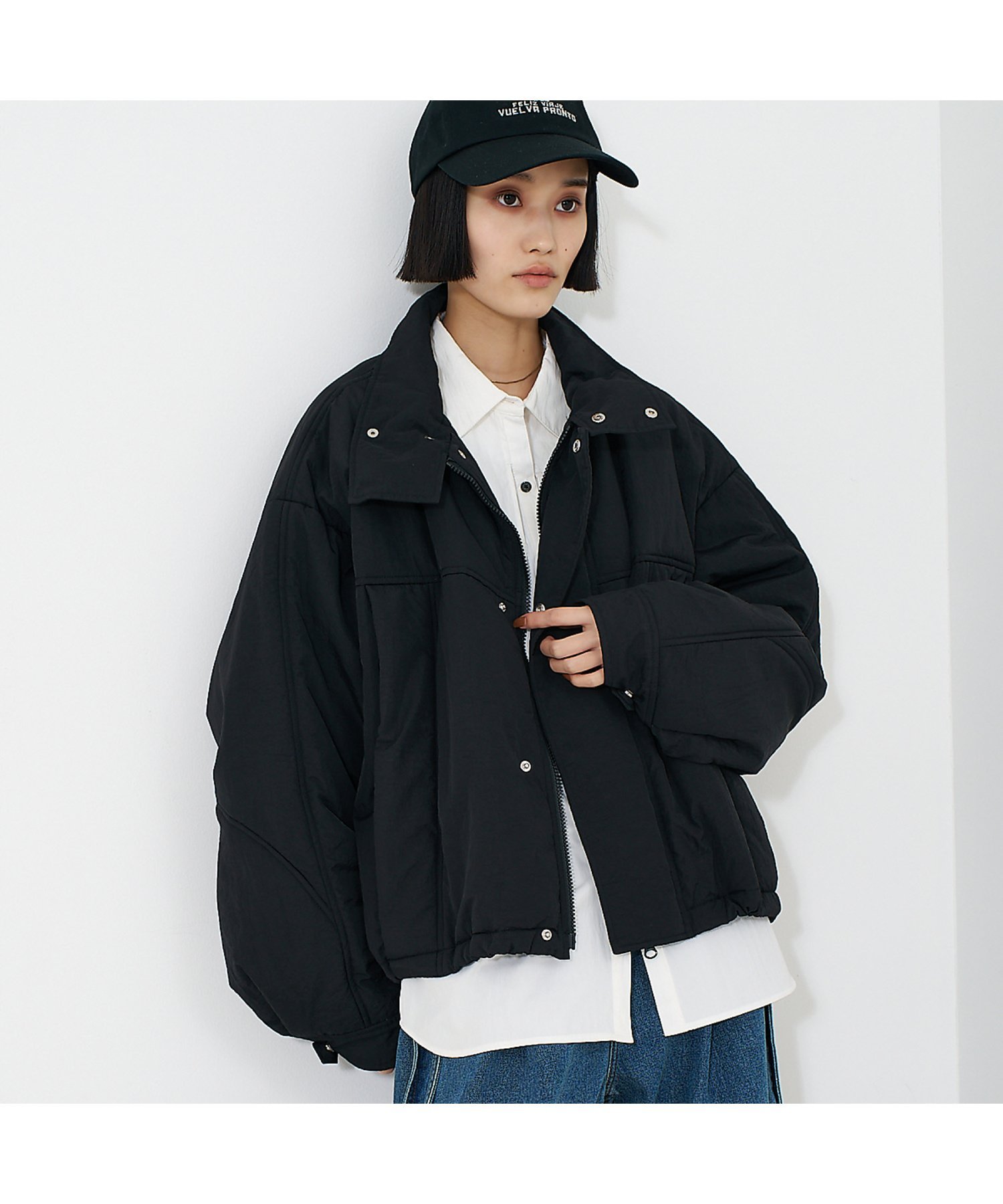 NOMINE ショート モンスターパーカー ノミネ ジャケット・アウター ダウンジャケット・ダウンベスト ホワイト ブラック ブラウン【送料無料】