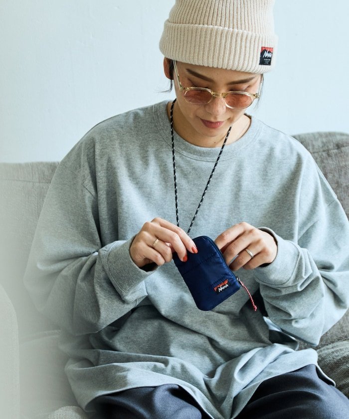 NANGA 別注 COIN CASE 25AW フリークスストア 財布・ポーチ・ケース コインケース・小銭入れ・札入れ ベージュ ネイビー