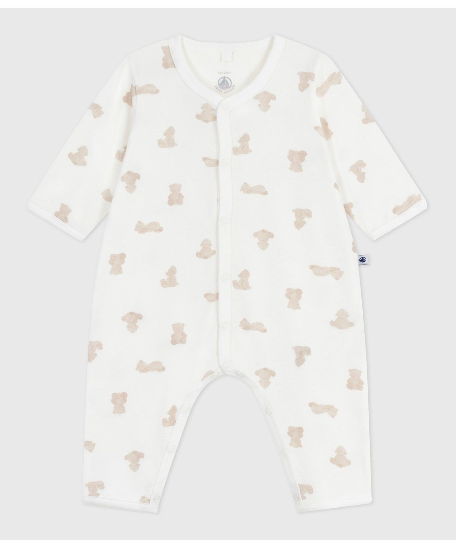 PETIT BATEAU 足なしロンパース プチバトー マタニティウェア・ベビー用品 ロンパース・カバーオール ホワイト【送料無料】