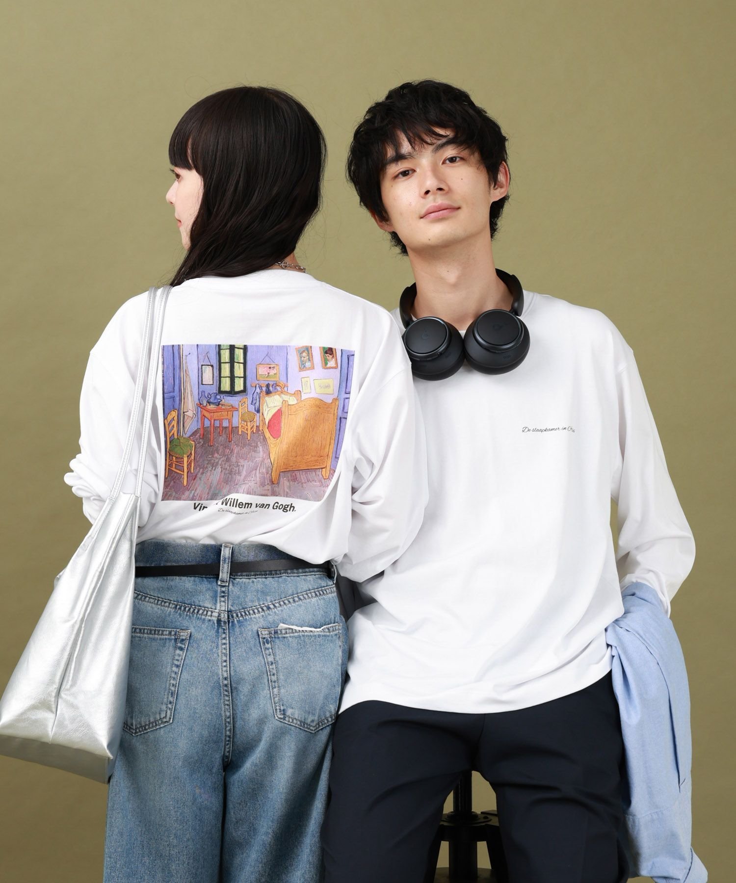 【SALE／50%OFF】GLOBAL WORK ATELIER GLOBAL WORK/長袖Tシャツ/591533 グローバルワーク トップス カットソー・Tシャツ ホワイト ブラック stylife-15286897 Rakuten Fashion サンプル画像3